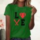 thumbnail image 2 of Blusa informal de manga corta con cuello redondo y estampado suelto de verano para mujer con estilo OAVQHLG3B Store  lin121212, 2 of 4