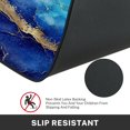 thumbnail image 5 of Blue Gold Marble Kitchen Rugs and Mats Non Skid Washable Set of 2, Indigo Marbling Classic Elegant Kitchen Mats for Floor, Modern Abstract Art Luxury Decor Kitchen Runner Rug, 5 of 6