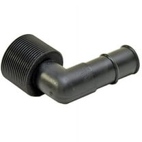 Lund Boat Drain Thru Hull 1983674 | 1 3/4 x 3 1/8 Inch Black Plastic