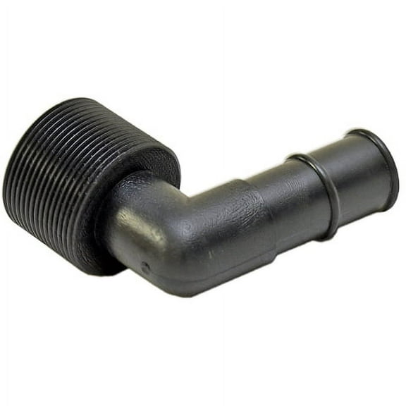 Lund Boat Drain Thru Hull 1983674 | 1 3/4 x 3 1/8 Inch Black Plastic