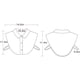 thumbnail image 5 of Camisa de mujer con cuello retro elegante y desmontable, cuello de algodón blanco, cuello superior para mujer, 5 of 5