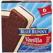 Blue Bunny Frozen: Vanilla 6 Ct Ice Cream Sandwiches, 21 oz