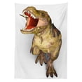 thumbnail image 3 of Ambesonne Dinosaur Tablecloth Rectangular Table Cover, Roaring Vivid T-Rex, 52"x70", Army Green Scarlet Tan, 3 of 4