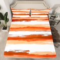 thumbnail image 2 of Manfei Orange White Ombre Full Size Sheets,Geometric Graffiti Lines Bed Sheets,Graffiti Aesthetic Artwork Sheet Sets For Boys Kids,Microfiber Bedroom Decor,4-Piece, 2 of 7