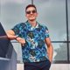 thumbnail image 4 of Fotbe Turtle，Shell Algae Starfish Coral Camiseta Polo de Golf para Hombre con Estampado – Camisa Deportiva Transpirable con Cuello Abotonado-Medium, 4 of 6