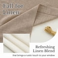 thumbnail image 6 of NICETOWN Double Layer Valance for Cafe, Semi Sheer Light Filtering Linen Valance Rod Pocket Farmhouse Linen Window Drapes for Bathroom, 52"x18", Burlap, 1 Panel, 6 of 8