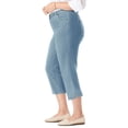 thumbnail image 3 of Woman Within Plus Size Stretch Denim Five-Pocket Capri Jeans, 3 of 6