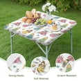 thumbnail image 4 of Pastel Princess Castle Pattern Square Fitted Tablecloth with Elastic Edge,Square Table Cover,Washable Elastic Table Cover for Home Kitchen Party Decor 34"x34", 4 of 6