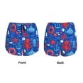 thumbnail image 3 of Pofeuu Nautical Animals Print Women's Athletic Shorts Running Workout Shorts Tummy Control Quick Dry Gym Shorts with Pockets Double layer sports shorts-X-Large, 3 of 7