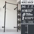 thumbnail image 2 of Synergee 2200 Series Wall Mounted 95" by 24” Squat Rack with J-Cups & Adjustable Pull Up Bar. Exercise Stand with 750lb Capacity. Power Cage., 2 of 6