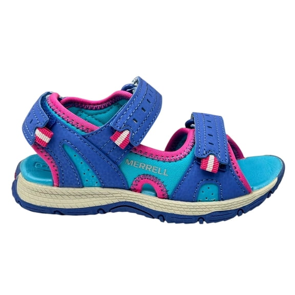 Merrell Toddler Girls Sport Sandal Size 10 Purple/Aqua Adjustable Strap Open Toe