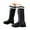 Black, variant on Rain Boots for Women Platform Waterproof Rubber Knee High Tall Garden Shoes Rainboots(Black,6)