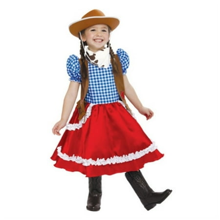 PMG Toddler Girls American Cowgirl Costume With Dress Scarf & Cowboy