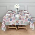 thumbnail image 3 of Pioneer Flower Floral Print Pattern Square Tablecloth, Waterproof Wipeable Spillproof Washable Table Cover for Home Kitchen Party and Daily Decor 60"x60", 3 of 6