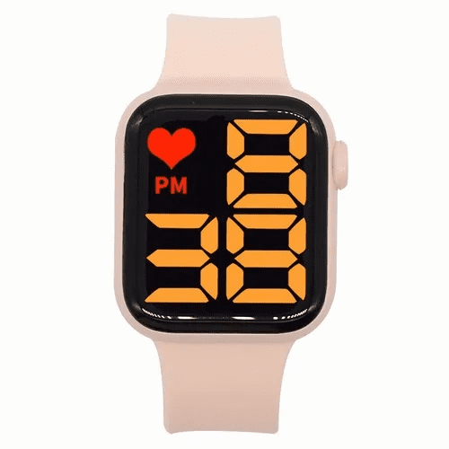 Reloj Led Digital Watch Touch Unisex Rosa Malubero Forma de la esfera: cuadrada