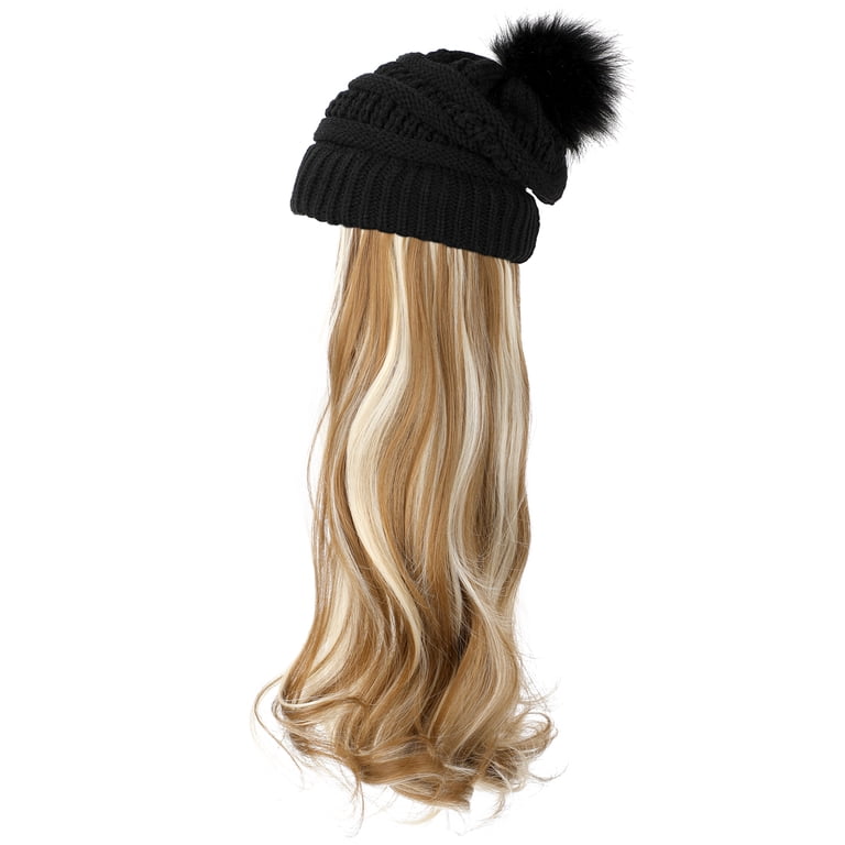 Qlenkay Beanie Hat with Removable Hair Extensions for Women  display picture 1