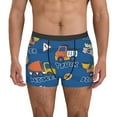 thumbnail image 2 of Goofa Construction Vehicles Printed Men's Boxer Briefs Underwear, Moisture-Wicking Underwear, Trunk,Soft and Breathable Cotton Underwear-Large, 2 of 9