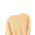 thumbnail image 4 of Caitzr Women's Floral Knitted Daisy Sweater Cardigans Long Sleeve V Neck Loose Button Down Vintage Cottagecore Sweater Top, 4 of 7