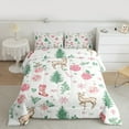 thumbnail image 2 of Castle Fairy Child Christmas Tree 2pcs Bedding Comforter Set,Flower Deer Twin Comforter Sets,Festival Xmas Breathable Bedding Set,Breathable Home Decor, 2 of 8