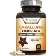 Pure Caralluma Fimbriata Extract Highly Concentrated 1200mg - Natural Caralluma Fimbriata Capsules Endurance Support, Best Vegan Supplement for Men & Women, Non-GMO - 180 Capsules