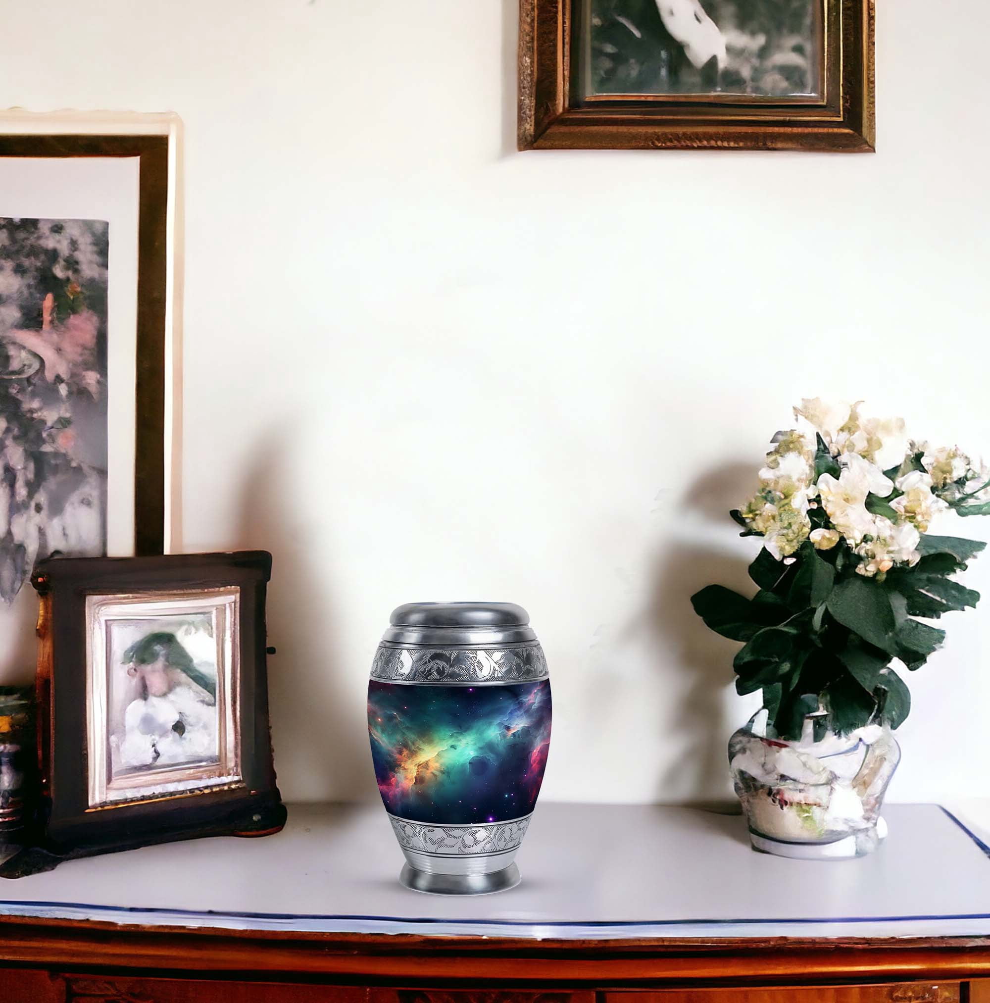 Realistic Spiral Galaxy Small Galaxy Urn - Cremation Urn Human Ashes - Funeral Urns For Adult Ashes Men - Urn For Ashes For Women - Urns For Human Ashes Set Of 4 (Size - 3inch, 4pcs)