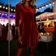 thumbnail image 1 of TaTaai Womens V Neck Stretch Velvet Mid Sleeve Solid Dress Elegant Slim Fit Soft Comfortable Dress for Spring Summer All Occasions Gift, 1 of 6