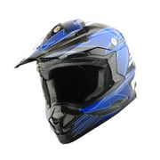 1Storm Adult Motocross Helmet BMX MX ATV Dirt Bike Downhill Mountain Bike Helmet Flying Style H819-5; Flying Blue