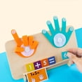 thumbnail image 3 of RYRDWP Clearance Children’s Digital Teaching Tools – Kindergarten Math Puzzle for Addition & Subtraction Learning – Wooden Arithmetic Toy with Interactive Hand Shapes & Number Blocks, 3 of 5