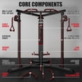 thumbnail image 4 of Cable Crossover Machine，Functional Trainer with High and Low Pulley System for Chest Fly, LAT Pulldown and Seated Cable Row Machine, Smith Machine with Cable Crossover for Home Gym, 4 of 8