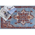 thumbnail image 3 of Furnish My Place Indoor Distressed Bohemian Rug with Jute Backing - 3 ft. 6 in. x 5 ft. 6 in., Light Blue, Persian, Area Rug for Living Room, Bedroom, Hallway, 3 of 7