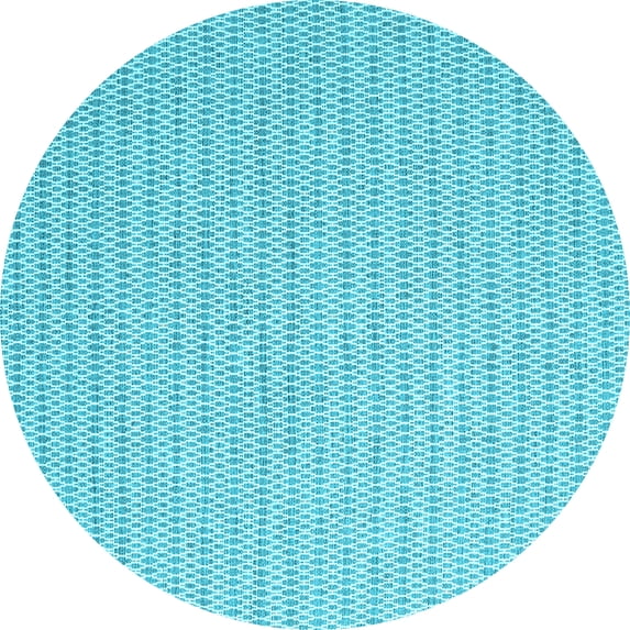 Ahgly Company Indoor Round Abstract Light Blue Contemporary Area Rugs, 5' Round