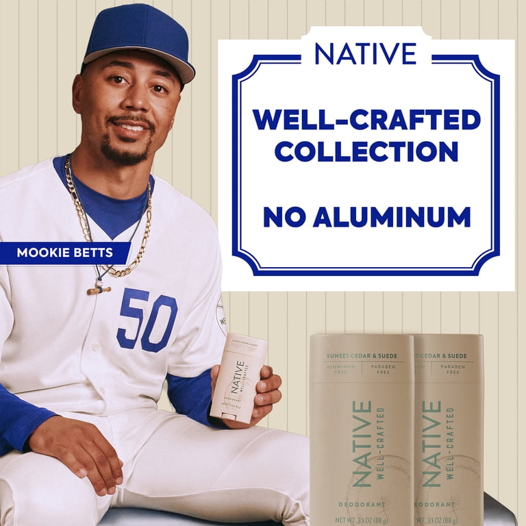 Native Aluminum Free Deodorant for Men, Sunset Cedar & Suede, Well