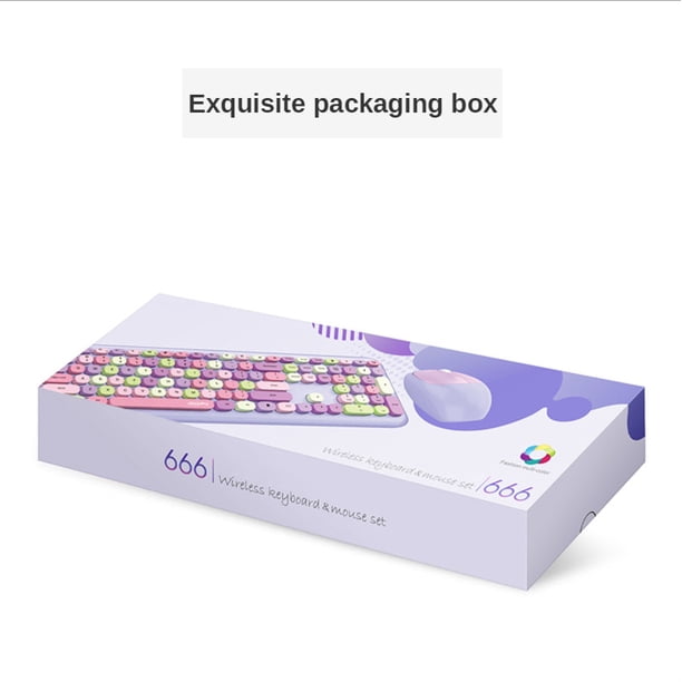 Acheter Ensemble Clavier Et Souris Sans Fil Rétro Mofi Sweet: Conception Ergonomique, 104 Touches, Compatible Avec Plusieurs Systèmes, Idéal Pour Les Jeux Sur Ordinateur Portable