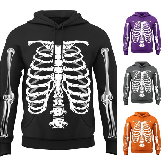 Rhuody Halloween Sweatshirt For Mens Long Sleeve Sweatshirts Cartoon Graphic O Neck Pullover Sweatshirt M Black