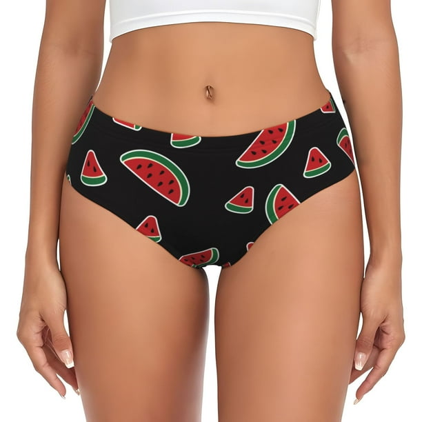 Fotbe Watermelon Calzones Estampados para Mujer – Ropa Interior de Algodón, Cómoda, Suave y Elástica-Medium