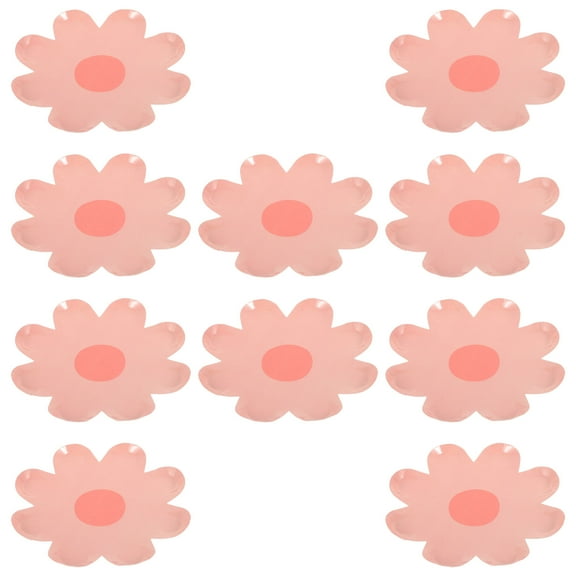 IBASETOY 10pcs Multi Color Disposable Paper Plates Flower Shape for Party Tableware and Food Storage