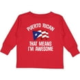 thumbnail image 3 of Inktastic Puerto Rican Awesome Boys or Girls Long Sleeve Toddler T-Shirt, 3 of 5