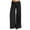 Black, variant on LLYwey Work Pants Women's Fashion Women Plus Size Rope Tie Shorts Yoga Sport Shorts Pants Wide Leg Cargo Pants Female Long Pant Style H1820 Green XL