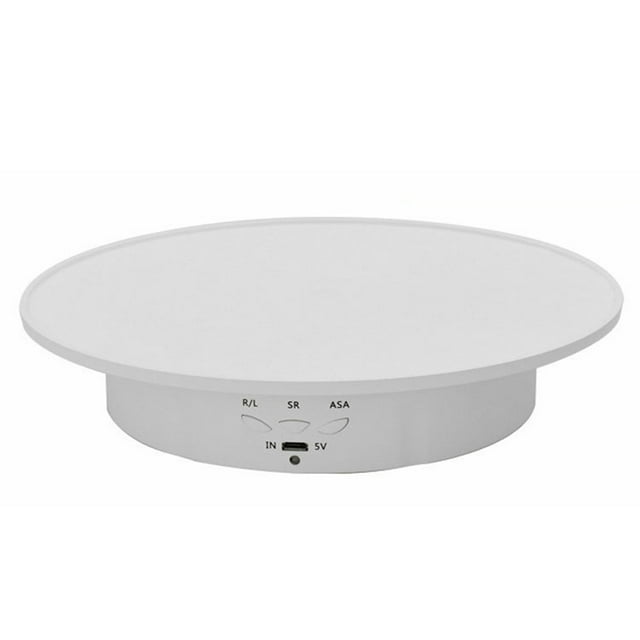 Shengyu Support d'Affichage Rotatif Électrique Plateforme Vidéo Accessoires de Table Rotatifs Dynamiques Support d'Affichage Rechargeable Blanc/suède