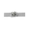 thumbnail image 1 of Cinturón elástico ancho de doble flor grande INSPIRE CHIC para mujer, cinturones elásticos anchos para vestir hasta 70 cm/27.55" en gris, 1 of 6