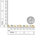 thumbnail image 3 of Gem Stone King 18K Yellow Gold Plated Silver Heart Shape Mercury Mist Mystic Topaz White Moissanite and Round White Lab Grown Diamond Greek Vine Flower Tennis Bracelet for Women (4.94 Cttw, 7.5 inch), 3 of 4