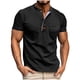 thumbnail image 1 of pstuiky camisetas de hombre, Blusa de manga corta con cuello vuelto, bolsillos y botones de color liso para hombre camisetas de hombre xxl, 1 of 5