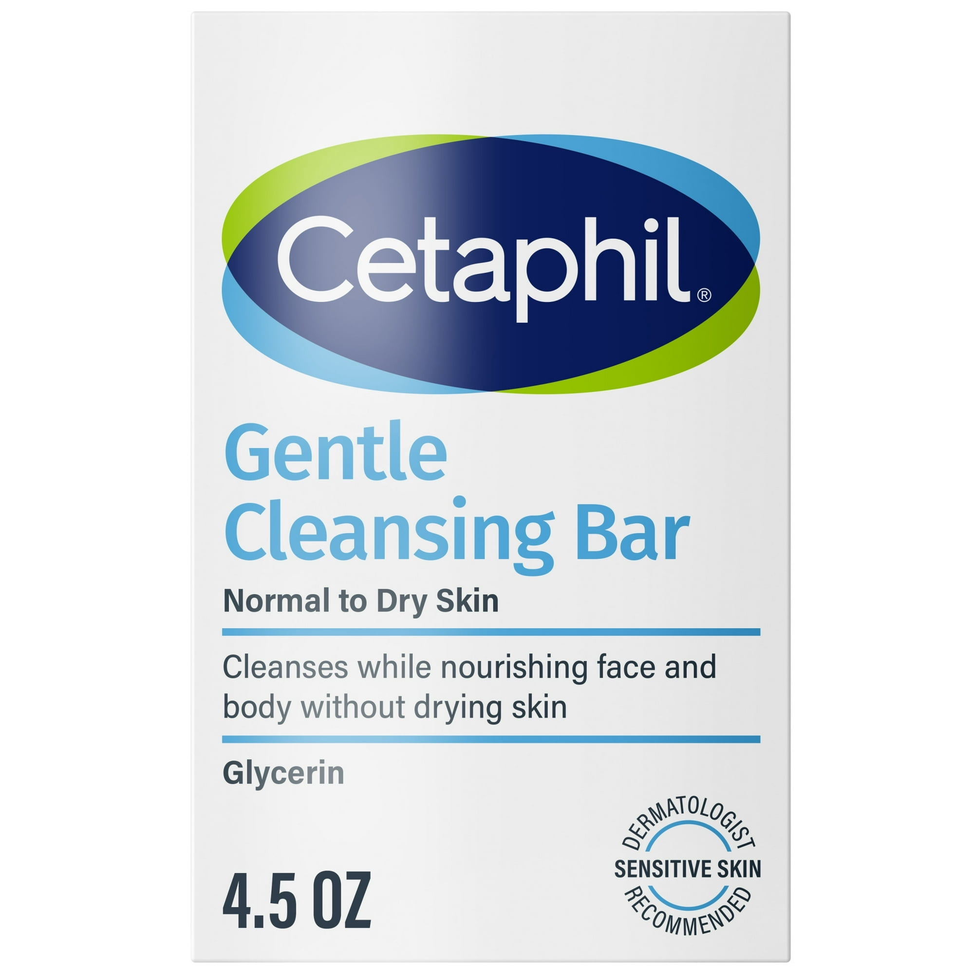Cetaphil Gentle Cleansing Bar, Hypoallergenic, 4.5 Ounce