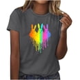 thumbnail image 2 of Xuyuer Easter Tshirt Women Tie Dye Happy Easter Tie Dye Shirts Funny Bunny T-Shirt Rabbit Graphic Short Sleeve Tee Tops Short Sleeved Round Neck Pullover Fashionable, 2 of 4