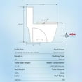 thumbnail image 3 of Spaco 1.1/1.60 GPF Dual-Flush One Piece Toilet, Water-Saving Elongated Comfort Height Floor Mounted, Soft Close 1000 Gram Map Flushing Score Toilet, Light Gray, 3 of 14