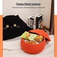 thumbnail image 6 of Gaecuw Cute Halloween Basket Halloween Basket Pumpkin Storage Container Clearance Cute Halloween Pumpkin Gift Basket Halloween Woven Pumpkin Basket With Lid(A, Cotton), 6 of 8