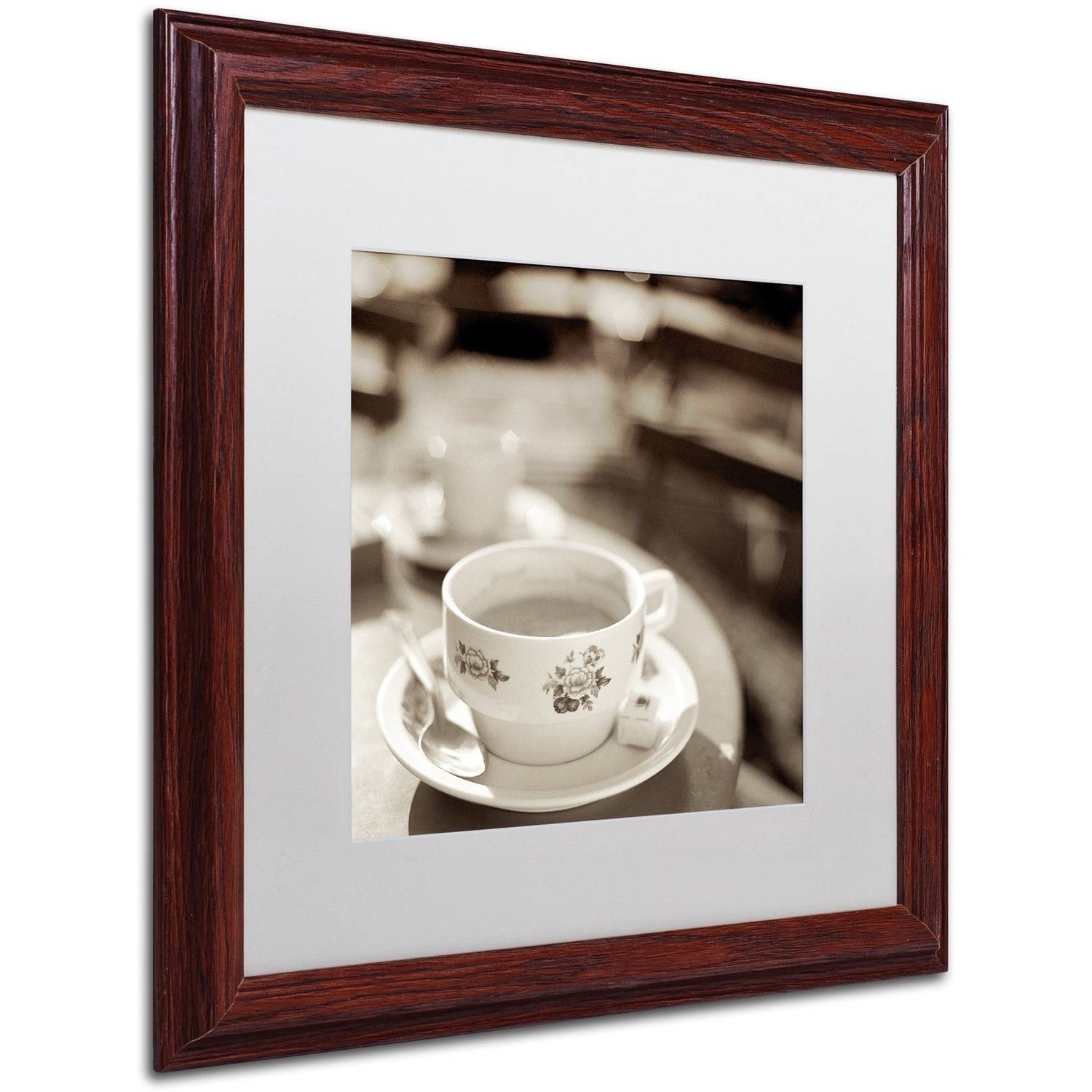 Trademark Fine Art "Jardin du Luxembourg II" Canvas Art by Alan Blaustein, White Matte, Wood Frame