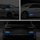 thumbnail image 3 of 6 uds pegatinas reflectantes 3D pegatinas para parachoques de capó de coche pegatina reflectante de visibilidad nocturna de alta intensidad para coche SUV (azul) brillar  Electrónica, 3 of 5