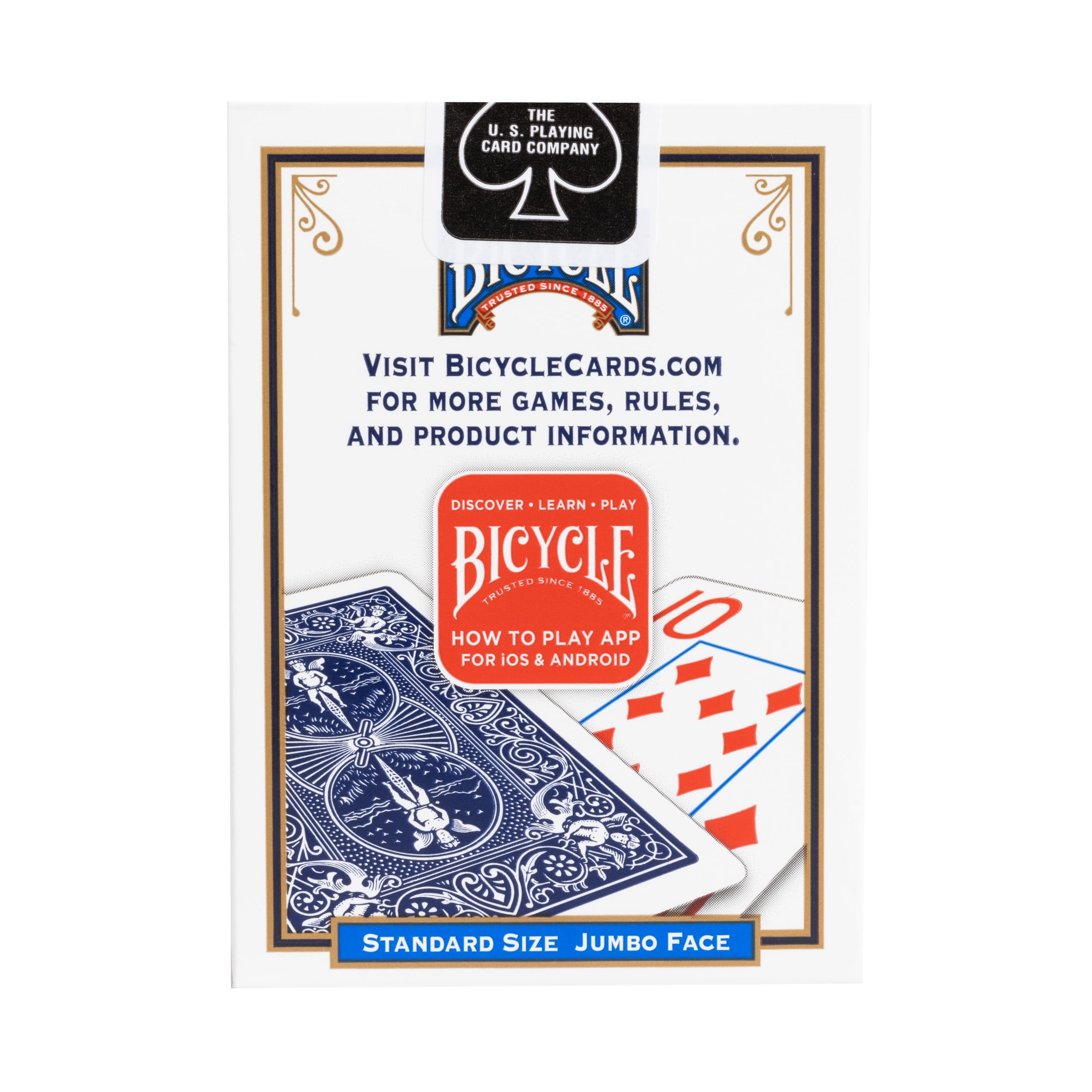 【在庫一掃】 Cards, Playing Poker Bicycle Jumbo Blue & (Red Pack 2 Index, トランプ