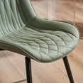 thumbnail image 6 of YOUNIKE Dining Chairs Set of 2, Upholstered Dining Room Chairs with Metal Legs, Faux Leather Kitchen Chairs, Armless Side Chairs, Large Padded, Metal Legs, Olive Green, 6 of 14